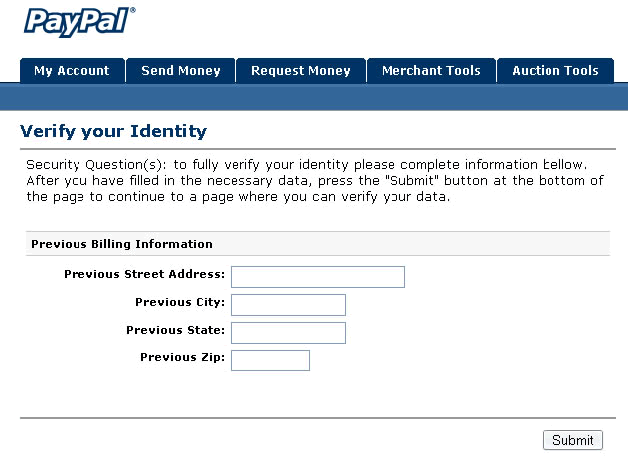 Slika 2.12: Primjer lažne PayPal stranice